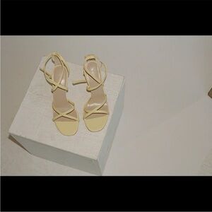 Maryam nassir zadeh Elegant lace up Yellow Strappy Heels